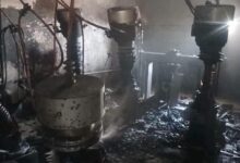 حريق محطة محولات جرجا