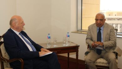 وزير الكهرباء خلال لقائه مع وزير البيئة وأمن الطاقة الإيطالي