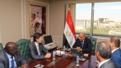 وزير الكهرباء أثناء مباحثاته مع وفد المنظمة الدولية للمواصفات الكهروتقنية