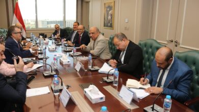 وزير الكهرباء والطاقة المتجددة أثناء مباحثاته مع وزير التخطيط