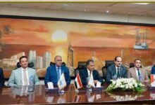 المهندس سيد سليم رئيس إيجاس خلال زيارته للشركة الحديثة للحفر برئاسة المهندس تامر صلاح