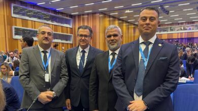 الدكتور شريف حلمي ووفد هيئة المحطات النووية أثناء المشاركة في مؤتمر الوكالة الدولية للطاقة الذرية
