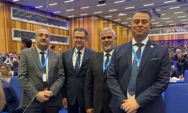 الدكتور شريف حلمي ووفد هيئة المحطات النووية أثناء المشاركة في مؤتمر الوكالة الدولية للطاقة الذرية