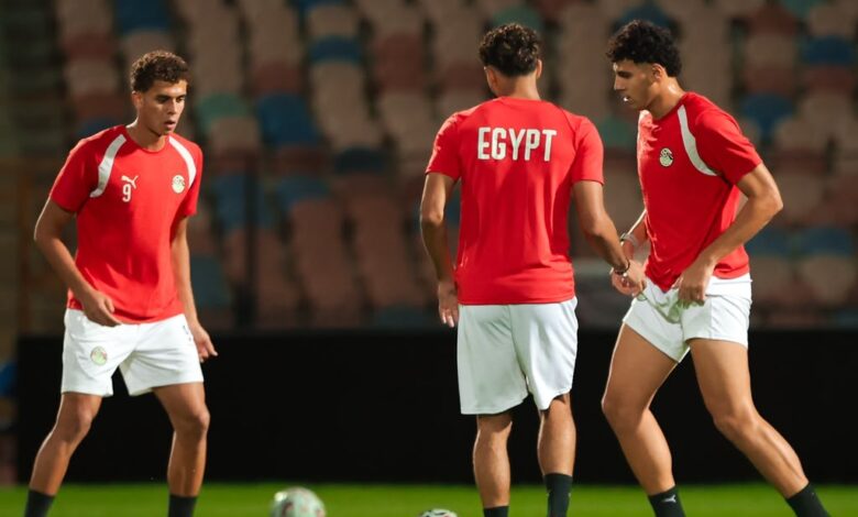 جزء من تدريبات المنتخب الوطني لكرة القدم