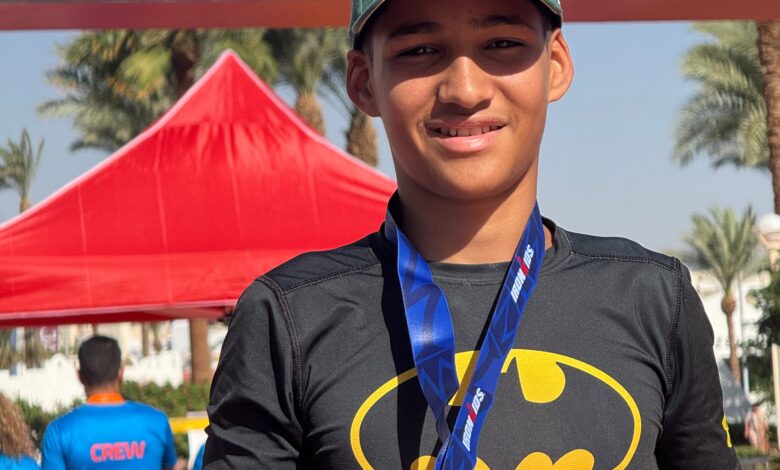 الطالب المصري يوسف عبد الرازق يحقق المركز الثالث في منافسات IRONKIDS الدولية